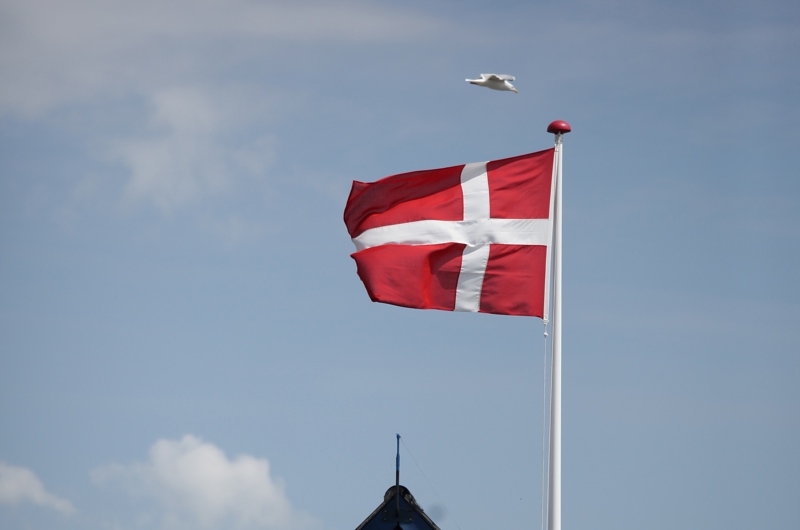 Bolig i Næstved, som har hejst Dannebrog