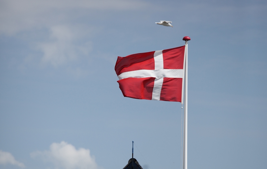 Bolig i Næstved, som har hejst Dannebrog