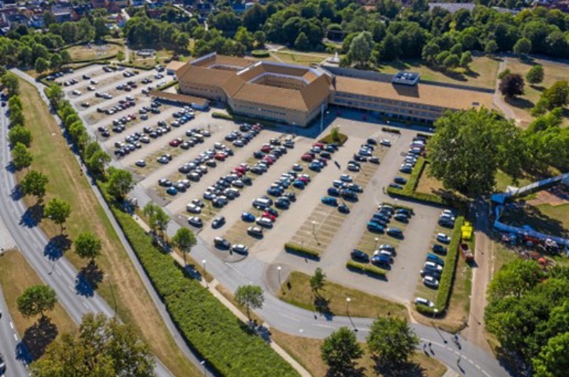 Luftfoto af Rådmandshaven i Næstved