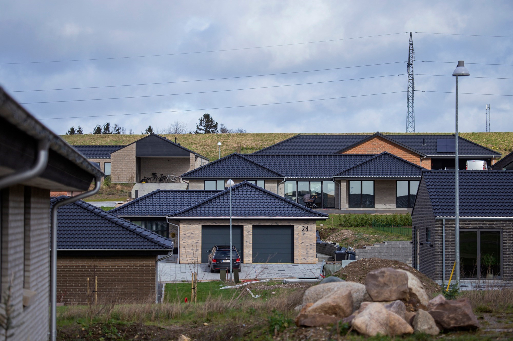 Et nybygget boligkvarter i Næstved Nord