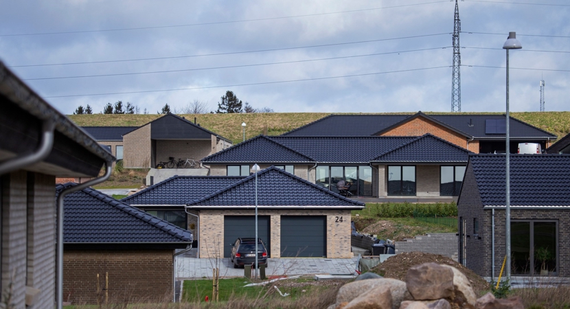 Et nybygget boligkvarter i Næstved Nord