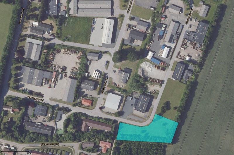 Kort fra webgis over glasmagervej i fensmark