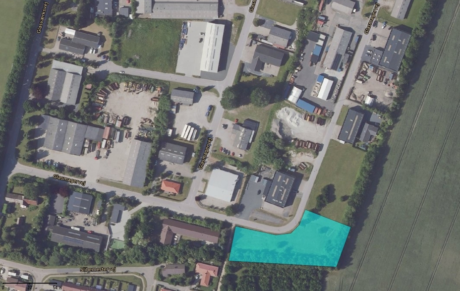 Kort fra webgis over glasmagervej i fensmark