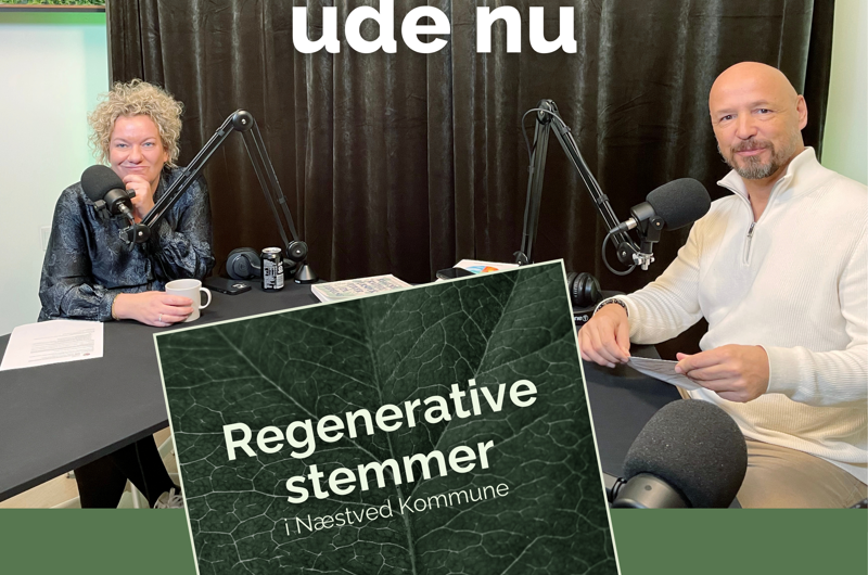Billede af Jakob og Camilla fra optagelse af podcasten