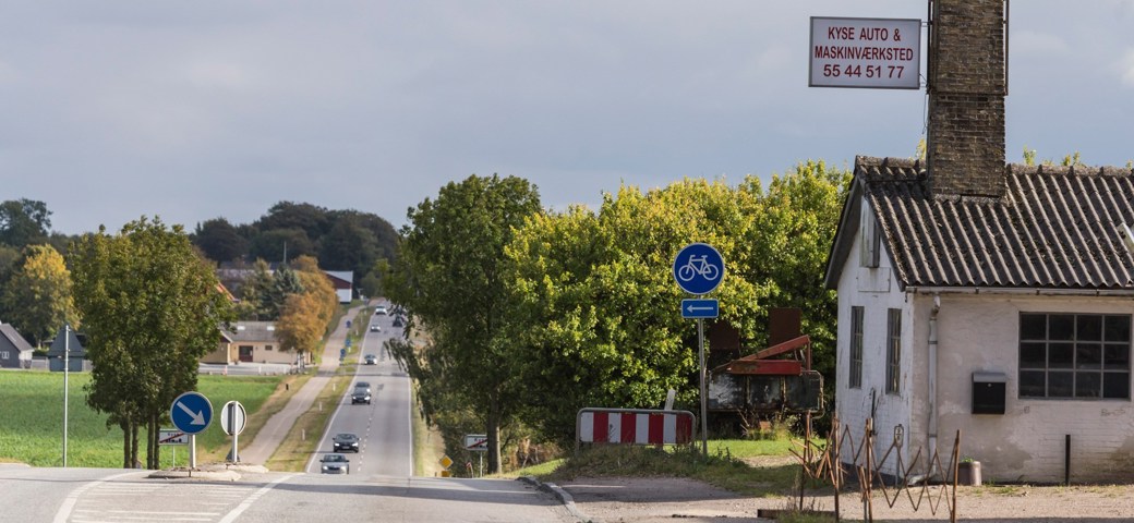 Landevejen ved Kyse autoværksted
