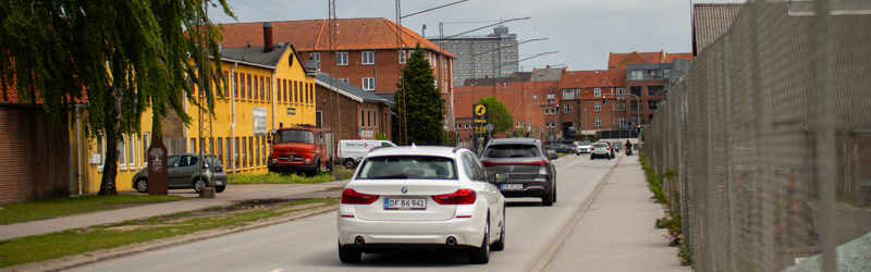 Trafik på Fabriksvej i Næstved