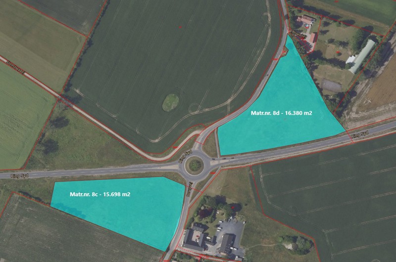 Kort fra webgis vedr. restarealer ved ring syd i Næstved oktober 2023