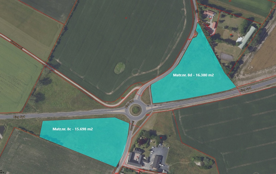 Kort fra webgis vedr. restarealer ved ring syd i Næstved oktober 2023