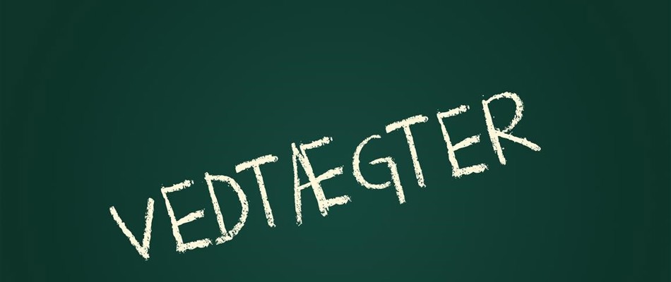 Grønt skilt med teksten vedtægter