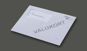 Valgkort i kuvert Valgkort i kuvert