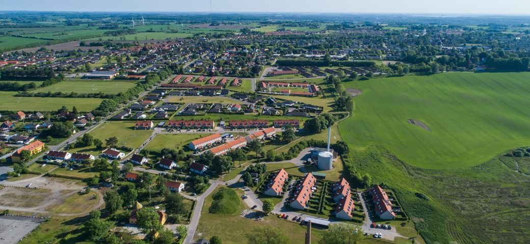 Dronefoto over Fensmark 
