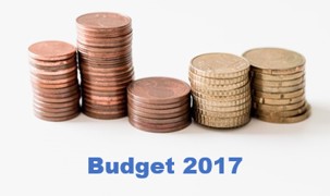Mønter samt teksten Budget 2017 Mønter samt teksten Budget 2017