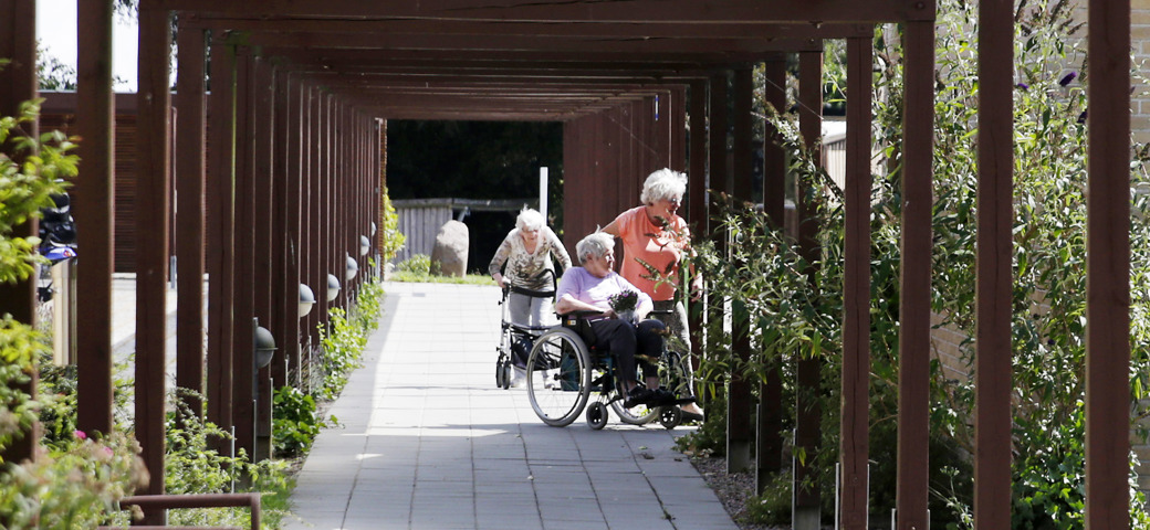 Røjleparken - Gangsti Udendørs Med Ældre Der Hygger