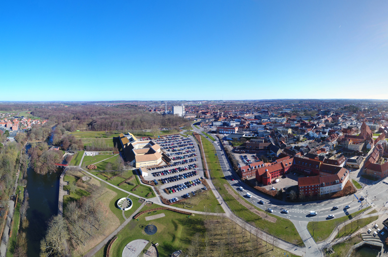 Panoramabillede over Næstved by