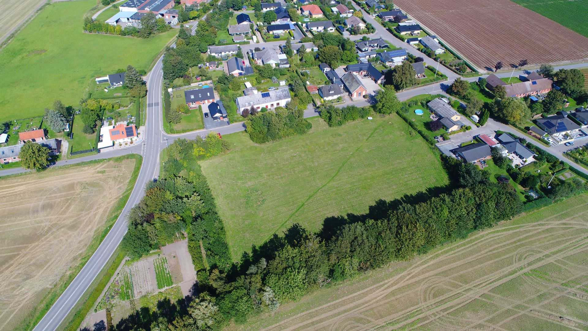Dronefoto ølsevej i sandby 1