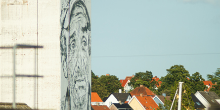 Grafittimaleri på silo i Næstved
