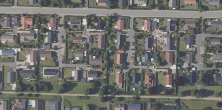 Billede fra webgis over en del af fodbygårdsvej i næstved