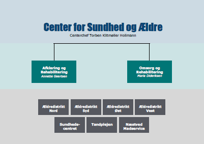 Center for Sundhed og Ældre - organisationsdiagram