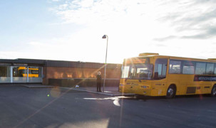 Billede af gul bus Billede af gul bus