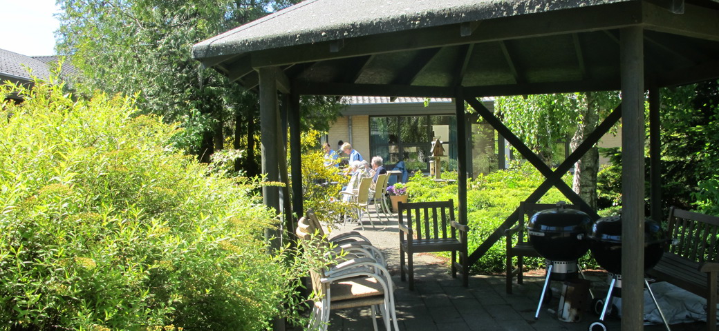 Rosenhaven, atriumgården med åben pavillon