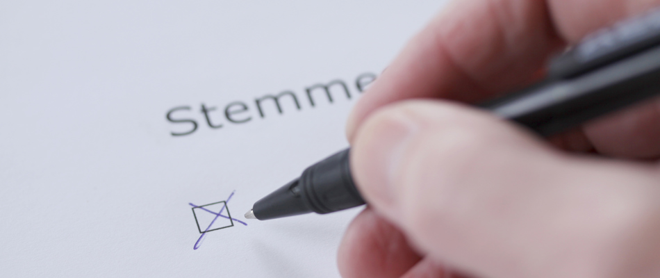 Afkrydsning på stemmeseddel