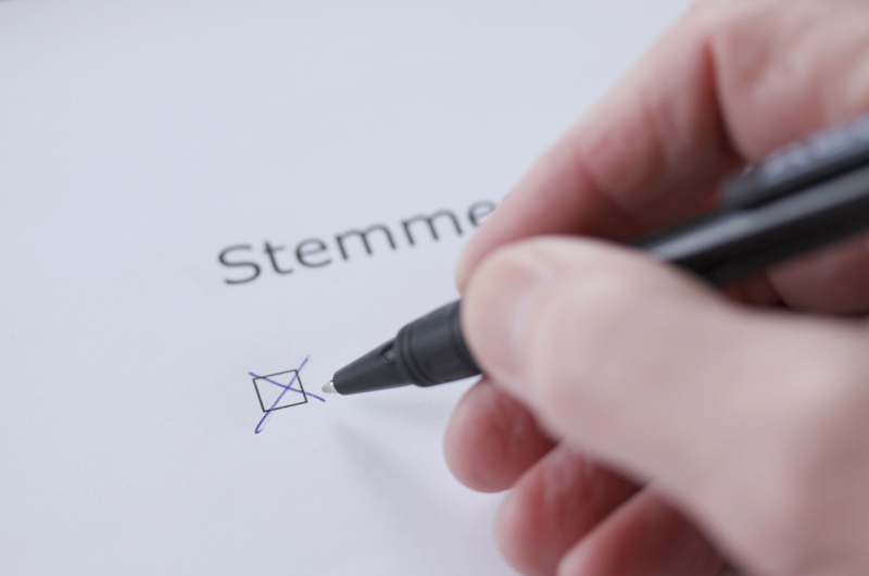 Afkrydsning på stemmeseddel