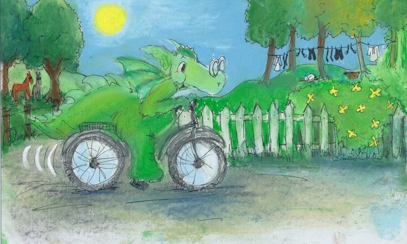 Næssie på cykel Næssie på cykel