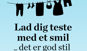 tekst på billede: Lad dig teste med et smil - det er god stil. tekst på billede: Lad dig teste med et smil - det er god stil.