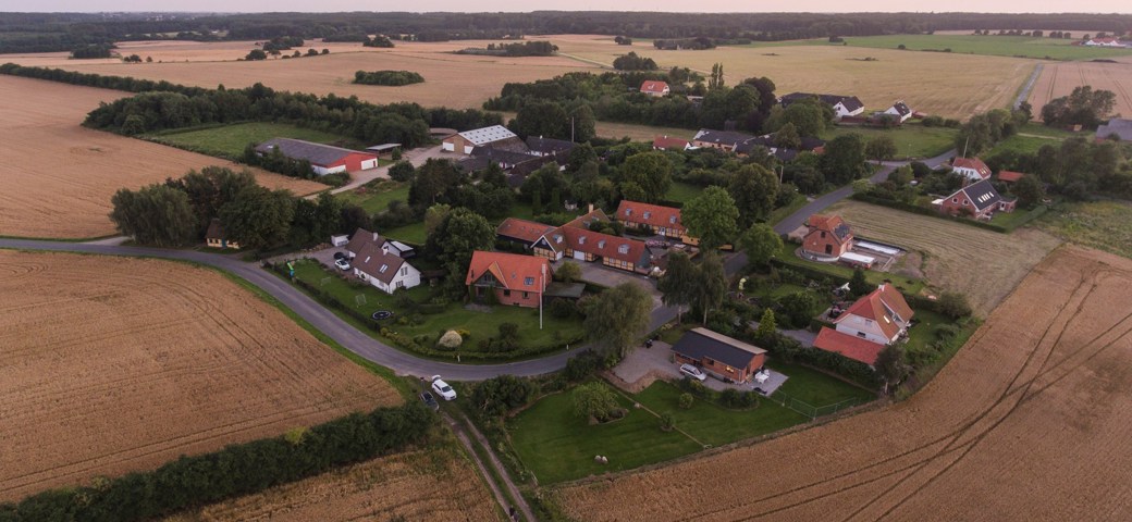 Dronefoto af Vindstrup