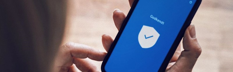 Billede af MitID på telefonskærm