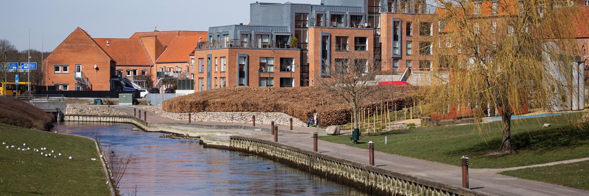 Susåen på vej ind mod Næstved Bymidte Susåen på vej ind mod Næstved Bymidte