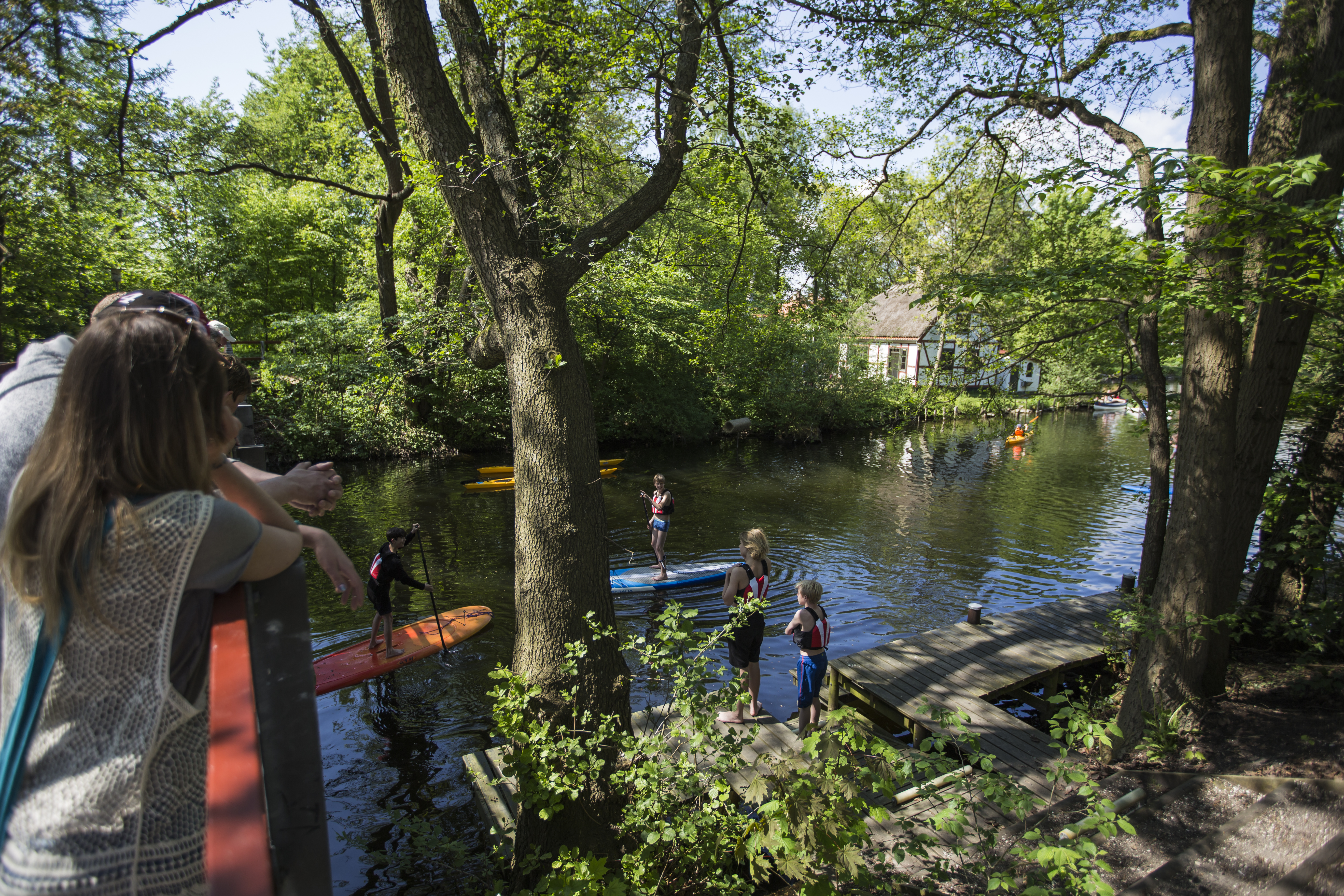 Udsigt over Susåen fra broen ved Slusehuset
